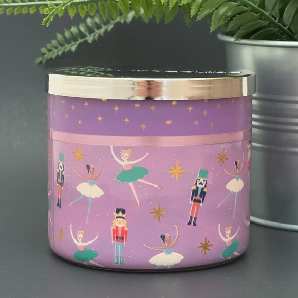 BBW Sugar Plum Fairy Bath & Body Works 3 Wick Candle - Picture 2 of 10